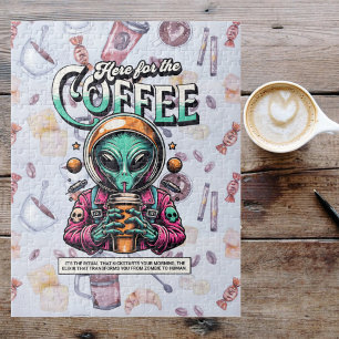 Alien hier für den Kaffee Puzzle