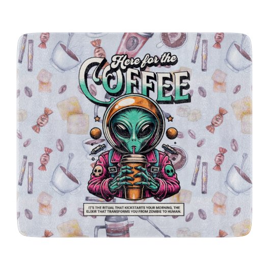 Alien hier für den Kaffee Schneidebrett (Vorderseite)