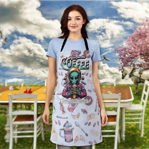 Alien hier für den Kaffee Schürze