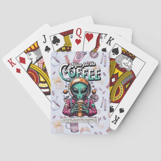 Alien hier für den Kaffee Spielkarten (Rückseite)