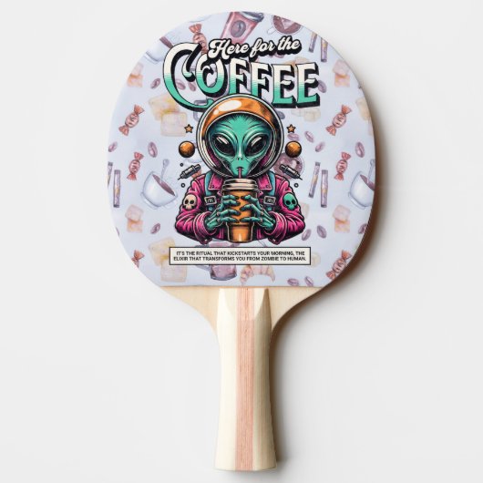 Alien hier für den Kaffee Tischtennis Schläger (Rückseite)