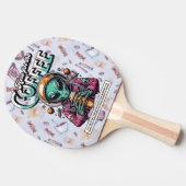 Alien hier für den Kaffee Tischtennis Schläger (Seitenansicht)