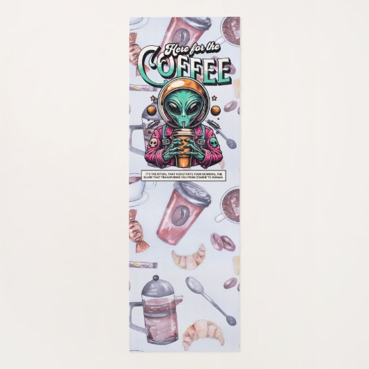 Alien hier für den Kaffee Yogamatte (Rückseite)