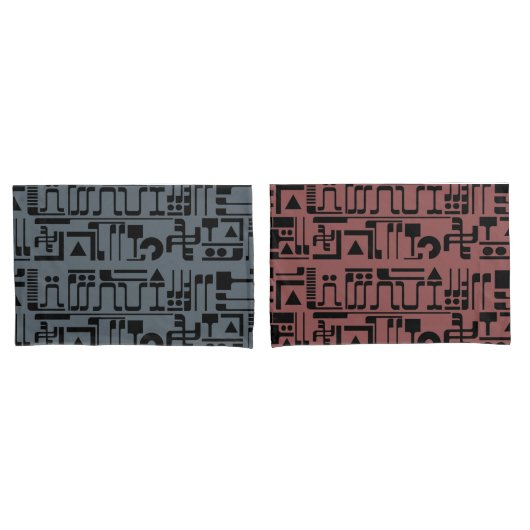 Alien Hieroglyphs Kissenbezug (Vorderseite-Set)