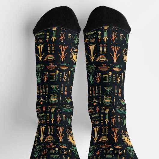 Alien Hieroglyphs Socken (Oben)