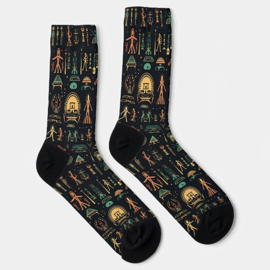 Alien Hieroglyphs Socken (Rechts)