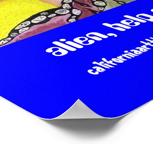 Alien, hilf mir... Poster. Poster (Ecke)