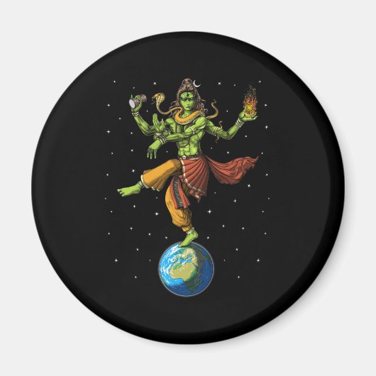 Alien Hindu Lord Shiva Magnet (Vorne)