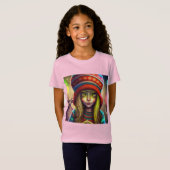 Alien Hippie Girl Gift. T-Shirt (Vorne ganz)