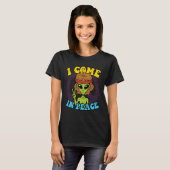 Alien Hippie I Come in Peace T-Shirt (Vorne ganz)