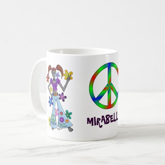 Alien Hippy Kaffeetasse (Vorderseite Links)