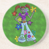 Alien Hippy Untersetzer (Vorne)