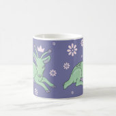 Alien-Hirsch-Volks kunst | Whimsical Grüner Hirsch Kaffeetasse (Mittel)