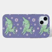 Alien-Hirsch-Volkskunst | Whimsischer grüner Hirsc Case-Mate iPhone Hülle (Rückseite (Horizontal))
