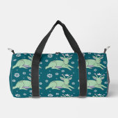 Alien-Hirsch-Volkskunst | Whimsischer grüner Hirsc Duffle Bag (Vorderseite)