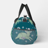 Alien-Hirsch-Volkskunst | Whimsischer grüner Hirsc Duffle Bag (Rechts)
