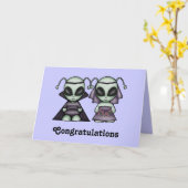 Alien-Hochzeits-Karte Karte (Gelbe Blume)