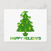 Alien Holiday Tree Feiertagspostkarte (Vorderseite)
