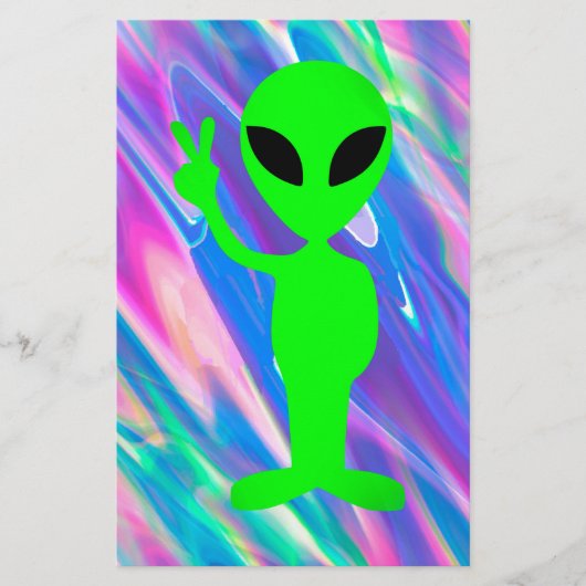 Alien Hologramm Briefpapier (Vorderseite)