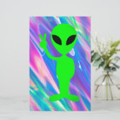 Alien Hologramm Briefpapier (Stehend Vorderseite)