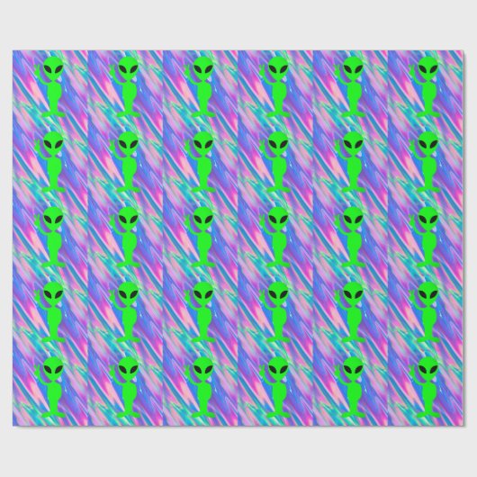 Alien Hologramm Geschenkpapier (Flach)