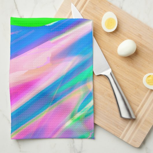 Alien Hologramm Geschirrtuch (Viertel Falte)