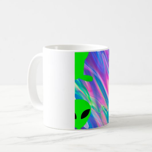 Alien Hologramm Kaffeetasse (Vorderseite Links)