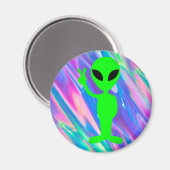 Alien Hologramm Magnet (Vorderseite/Rückseite)