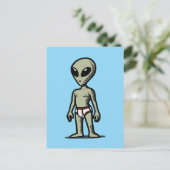 Alien-Hose Postkarte (Stehend Vorderseite)