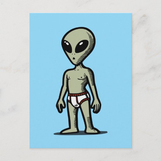 Alien-Hose Postkarte (Vorderseite)