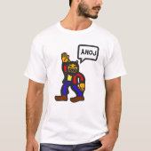 Alien humanoid und tschechisch ahoj T-Shirt (Vorderseite)