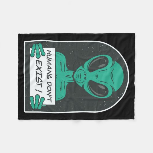 Alien Humans Dont Exist  Fleecedecke (Vorderseite (Horizontal))