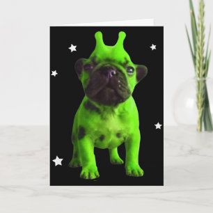 Alien Hunde Meme Retro Alberner Hund Vintage Weltr Karte