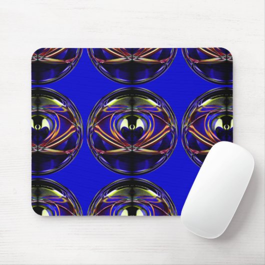 Alien-I Abstraktes Kunstdesign Wiederholungsmuster Mousepad (Mit Mouse)