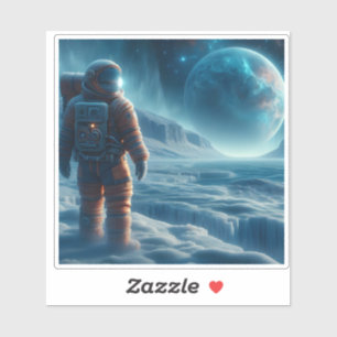 Alien Ice Landschaft Erkundung Aufkleber