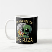 Alien Ich bin nur hier für Zza Lustige Lebensmitte Kaffeetasse (Links)