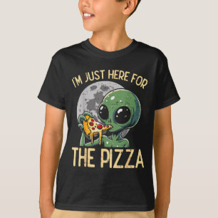 Alien ich bin nur hier für Zza lustige Nahrungsmit T-Shirt