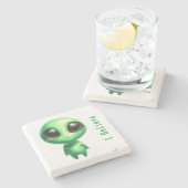 Alien - Ich glaube Steinuntersetzer (Seitenansicht)