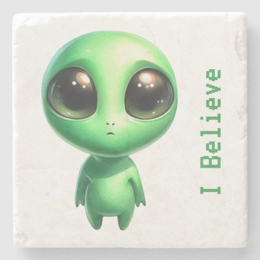 Alien - Ich glaube Steinuntersetzer (Vorderseite)