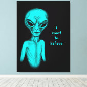 Alien, ich will glauben leinwanddruck (Insitu (Holzboden))