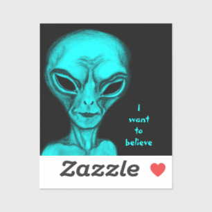 Alien, ich wollte zu glauben aufkleber
