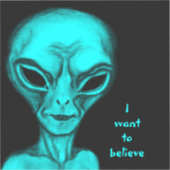 Alien, ich wollte zu glauben aufkleber (Vorderseite)