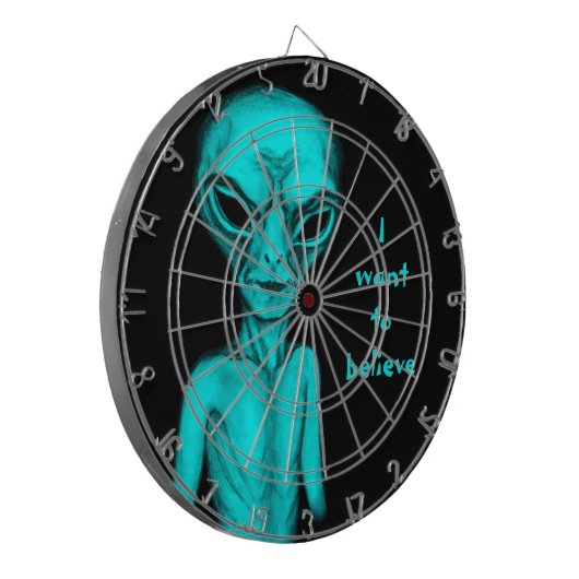 Alien, ich wollte zu glauben dartscheibe (Vorderseite Links)