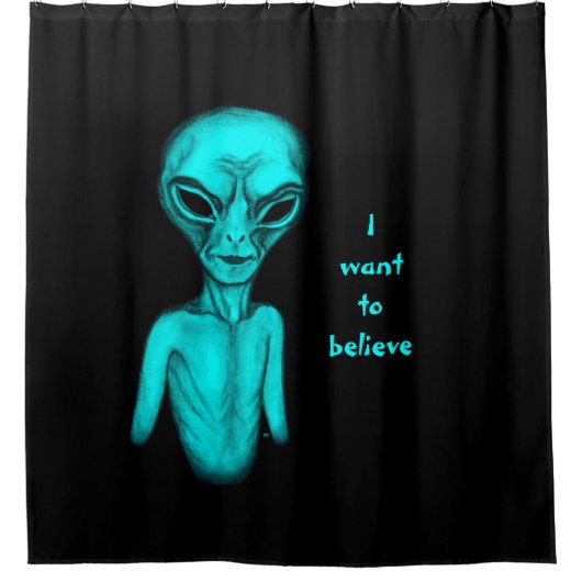 Alien, ich wollte zu glauben duschvorhang (Vorderseite)