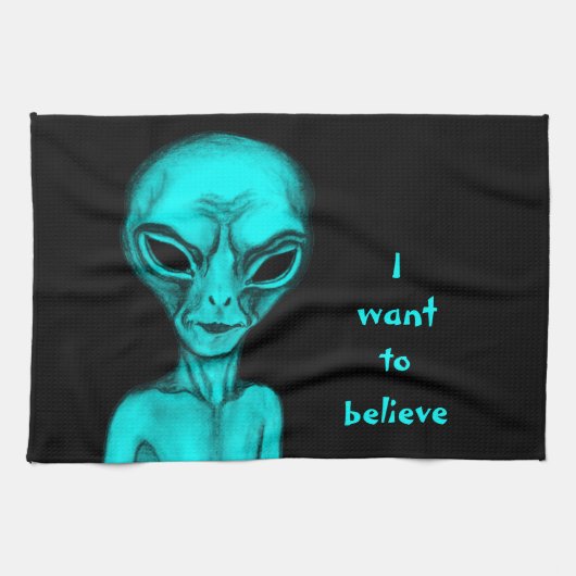 Alien, ich wollte zu glauben geschirrtuch (Horizontal)