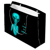 Alien, ich wollte zu glauben große geschenktüte (Rückseite Schrägansicht)