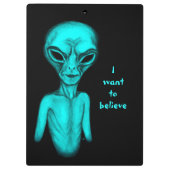 Alien, ich wollte zu glauben klemmbrett (Rückseite)