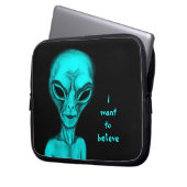 Alien, ich wollte zu glauben laptopschutzhülle (Vorderseite Links)