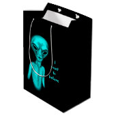 Alien, ich wollte zu glauben mittlere geschenktüte (Rückseite Schrägansicht)
