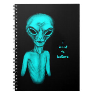 Alien, ich wollte zu glauben notizblock